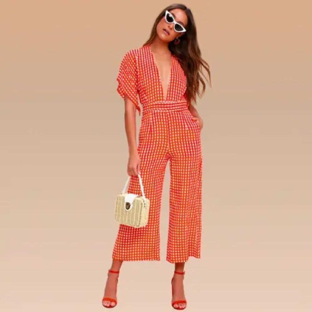 Faithful The Brand Cedric Jumpsuit in Kivotos Print Red